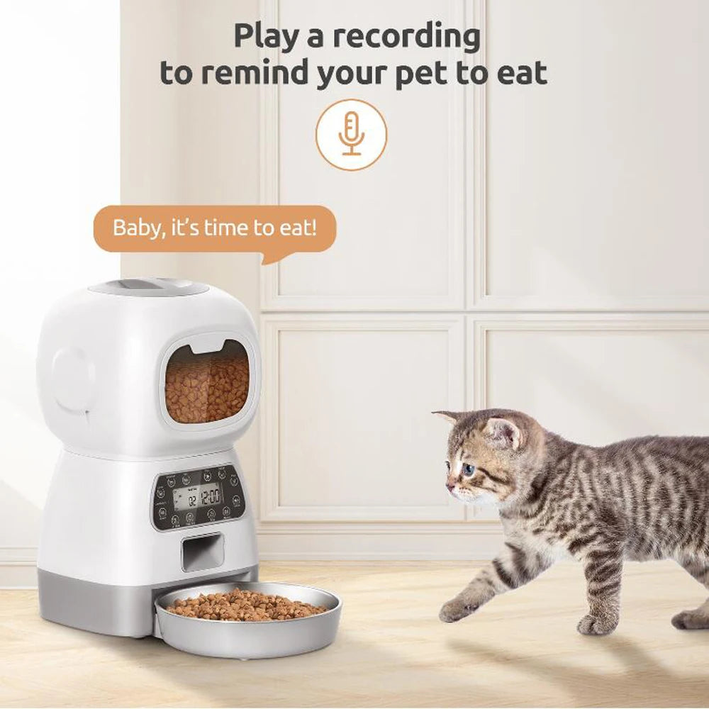 3.5L WiFi Smart Pet Feeder – Voice Recorder & Slow Feed 🐾📱