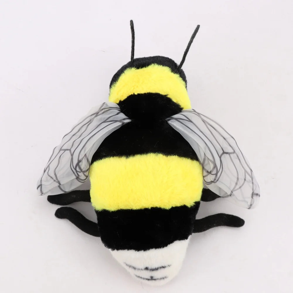 🐝 Lifelike Bee Plush Toy – Soft Stuffed Honeybee for Kids & Home Décor 🍯💛