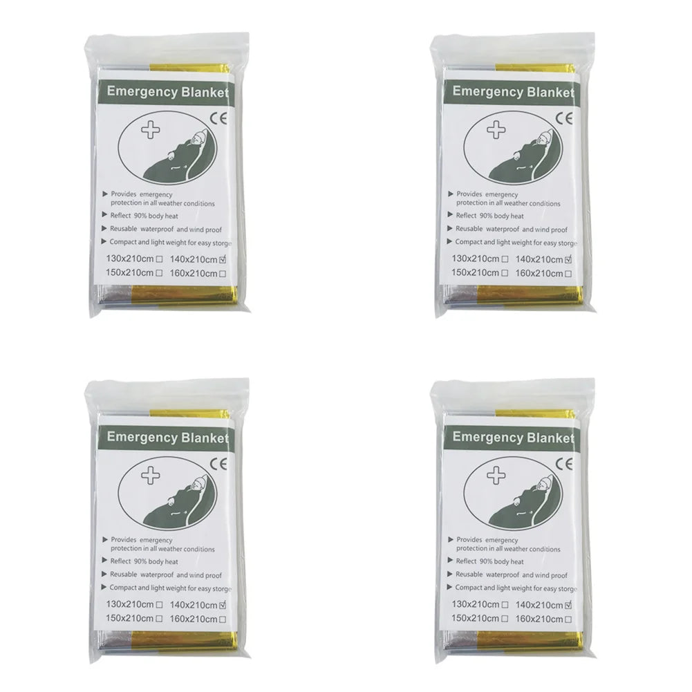Emergency Thermal Blanket – Waterproof, Windproof Survival Rescue Blanket for Outdoor First Aid & Camping