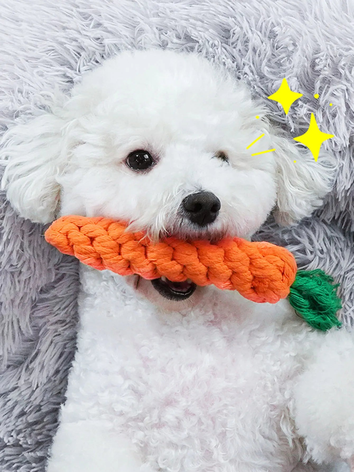 Hand-Woven Cotton Rope Animal Toy – Durable Knot Chew Toy for Small & Medium Dogs