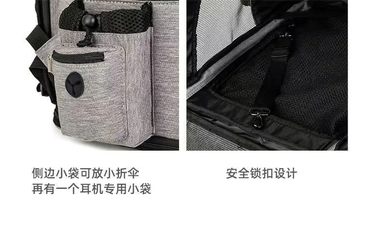 Breathable Expandable Pet Carrier Backpack – Foldable Cat & Dog Travel Bag with Large Capacity for Outdoor Trips & Vet Visits