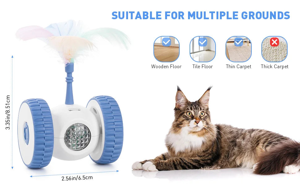 Smart Sensing Feather Cat Toy – USB Rechargeable