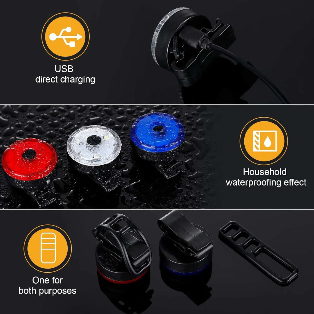 USB Rechargeable LED Pet Collar Pendant – Safety Light for Dogs & Cats, Night Walking Accessory