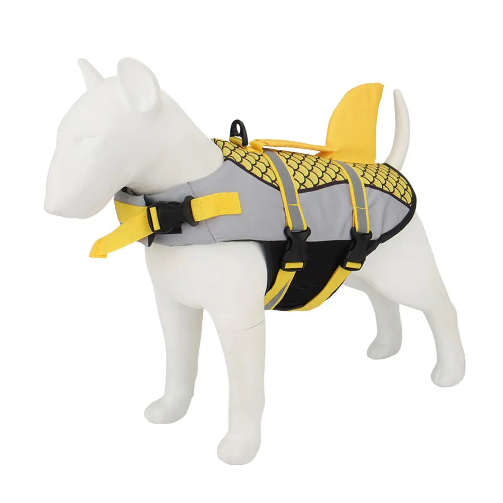 🦈 Scales Shark Swim Dog Life Jacket – Summer Pet Swimwear & Safety Vest 🐾
