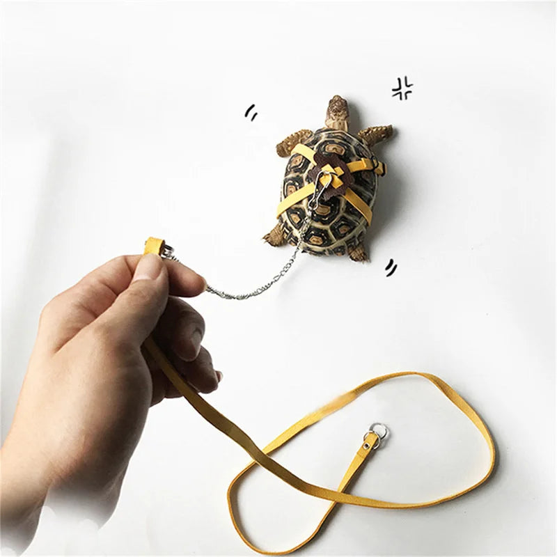 Adjustable Turtle Leash Harness – Outdoor Safety Traction Rope for Small Reptile Pets