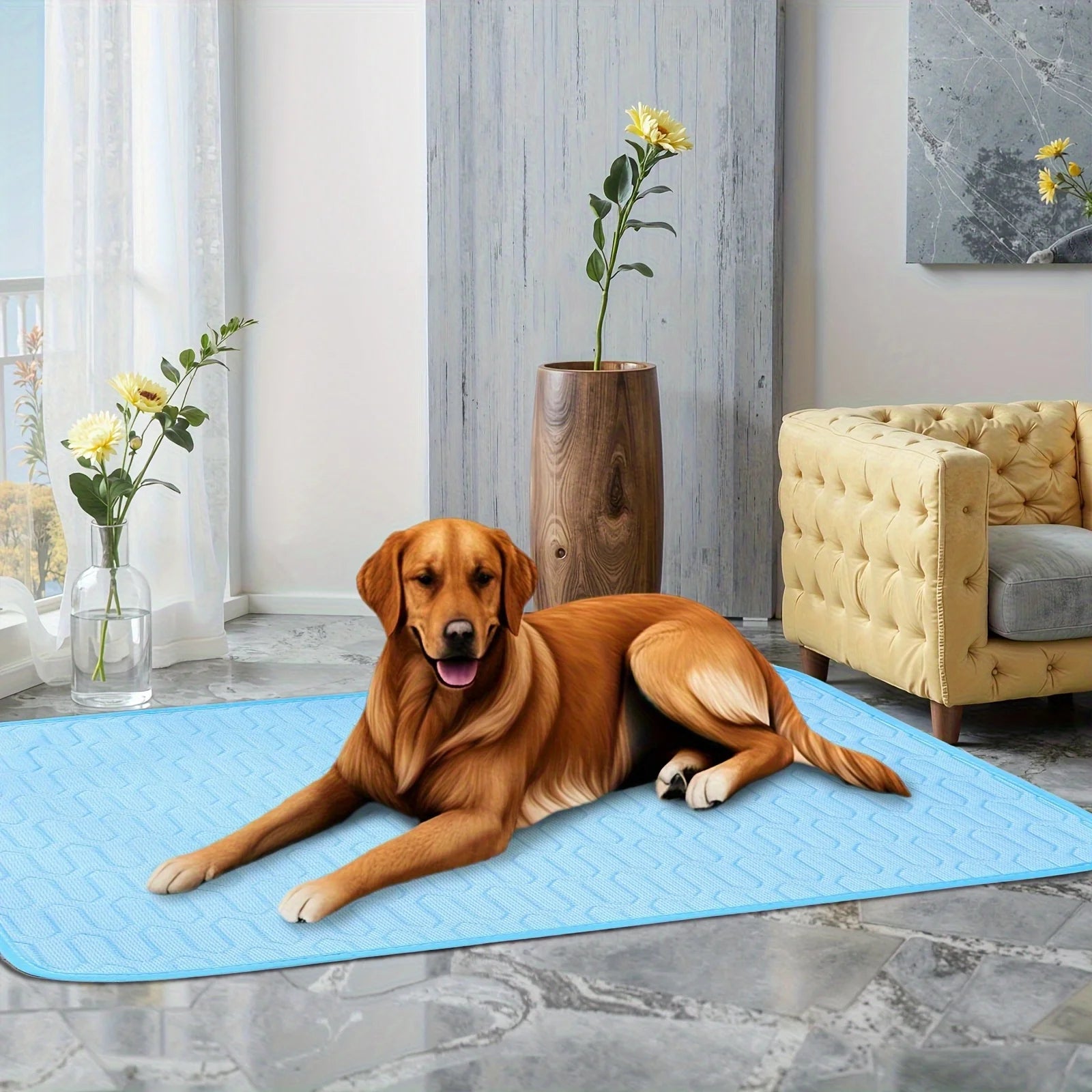 2025 Upgraded Ice-Cool Pet Cooling Mat – Sweat-Absorbent Summer Bed for Small, Medium & Large Pets (4 Sizes Available)