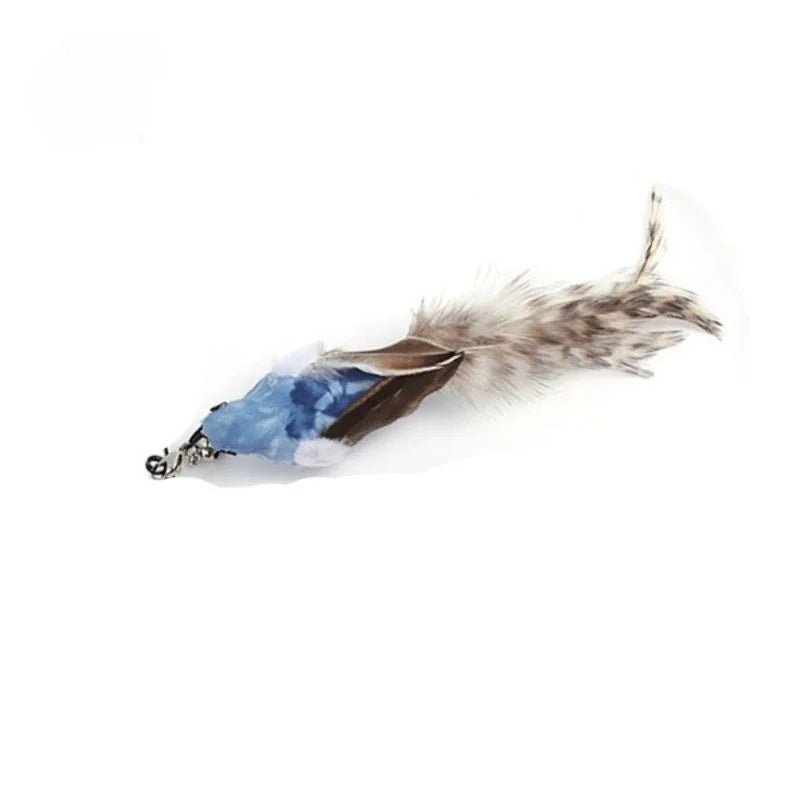 Hands-Free Bird & Feather Cat Wand – Suction Cup Interactive Toy with Bell