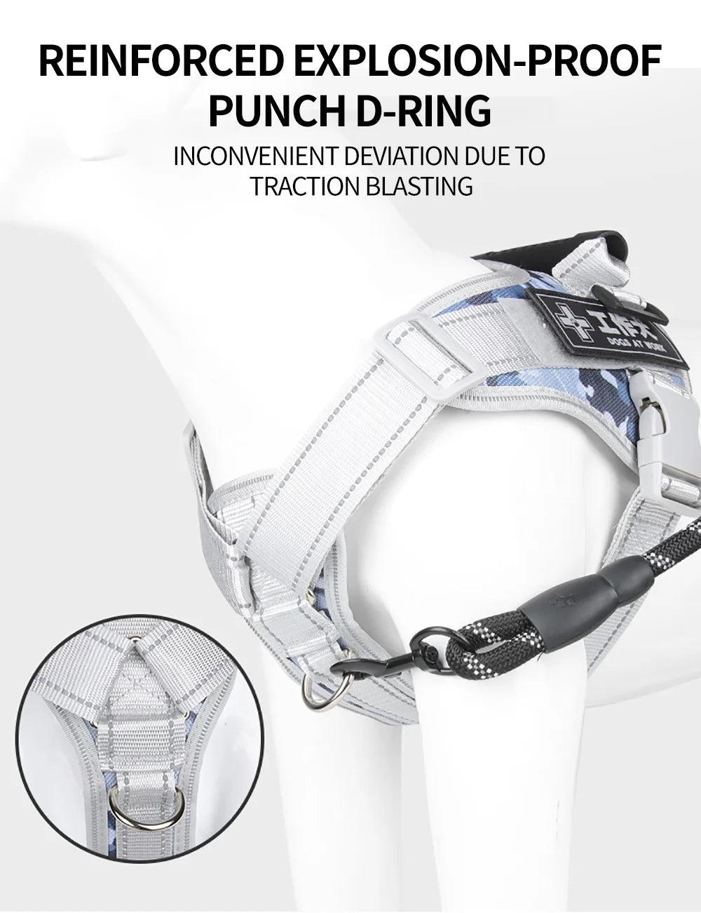 🐾 Multifunctional Reflective Dog Harness – Outdoor Training & Comfort Vest for Medium & Large Dogs