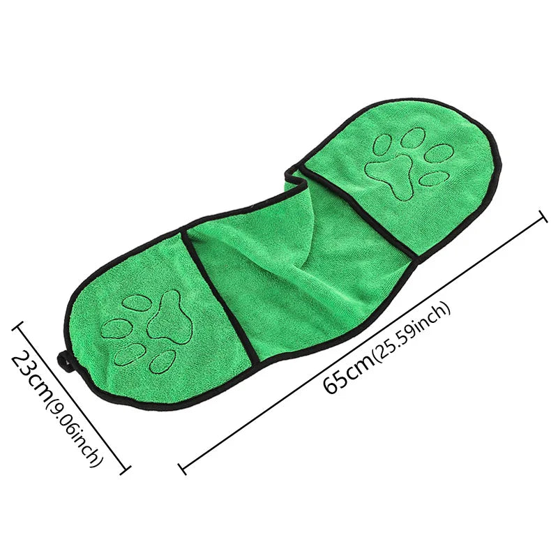 Pet Bath Towel for Cats & Dogs | Quick-Drying Absorbent Microfiber Gloves & Washcloth