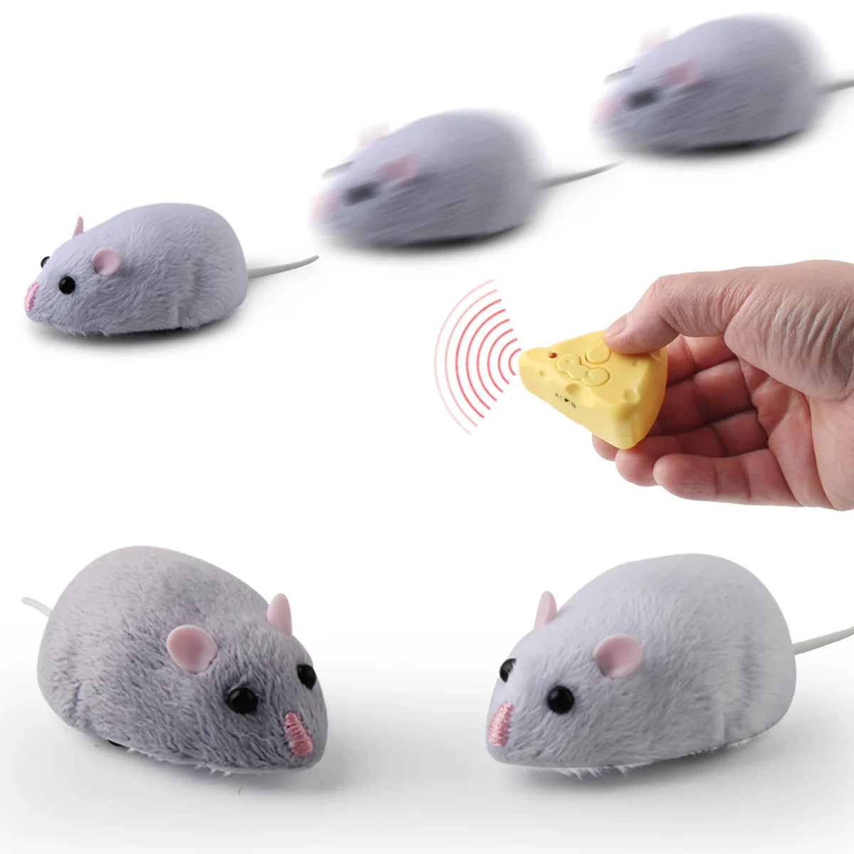 Electric RC Mouse Cat Toy – Remote Control Infrared Moving Rat for Interactive Pet Play & Pranks