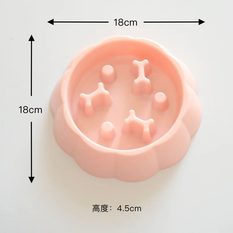 Colorful Slow Feeder Bowl for Cats & Dogs – Anti-Choking Puzzle Food Bowl for Anxiety Relief & Healthy Eating