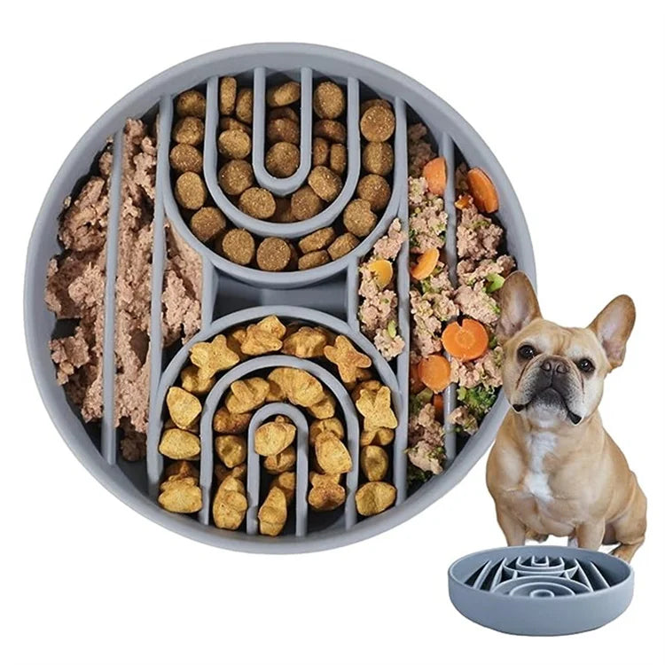 Slow Feeder Pet Bowl – Anti-Slip & Anti-Choking for Cats & Puppies 🐾🍽️