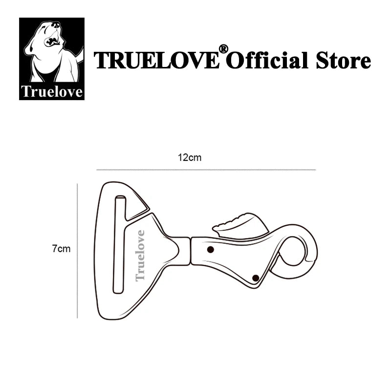 Truelove Pet Car Seat Belt Safety Buckle – TLM1993, Lightweight Aluminum Alloy for Collar or Harness, Portable Travel Restraint