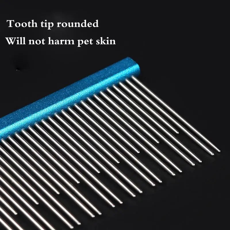 22cm Stainless Steel Pet Grooming Comb for Dogs & Cats