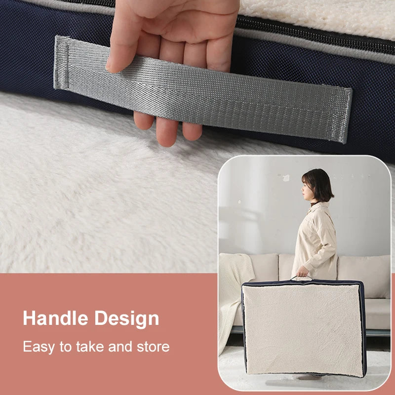 Large Elastic Sponge Dog Bed – All-Season Washable Pet Sofa Mat for Medium & Large Dogs, Cat Cushion Nest with Non-Slip Base