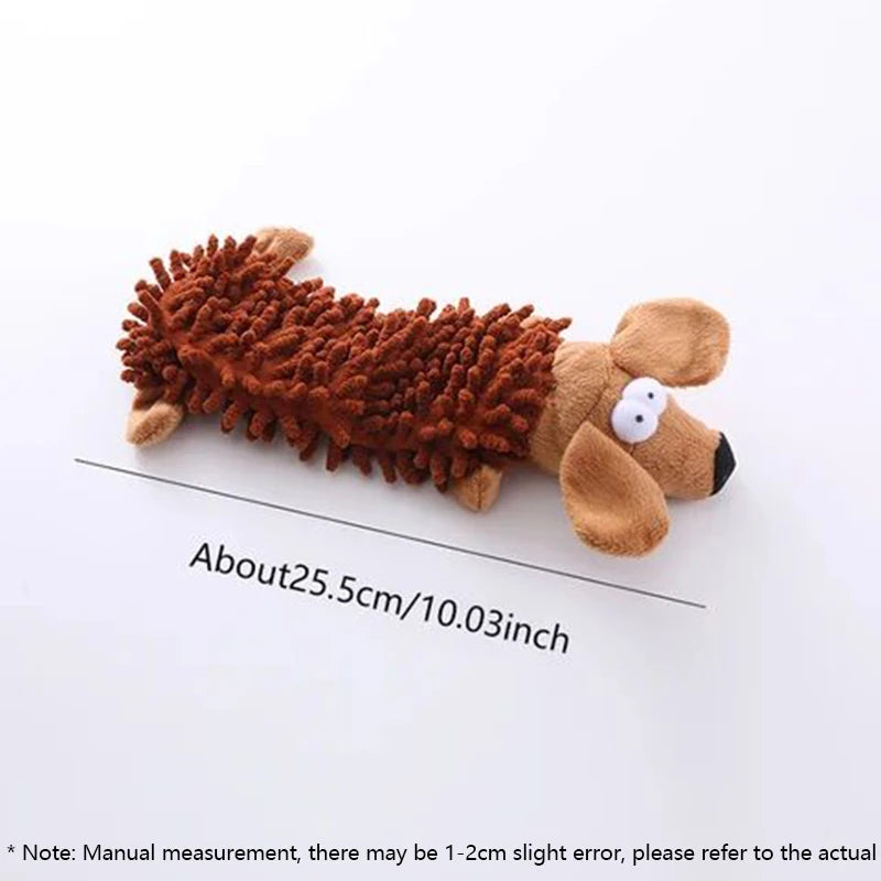 Plush Animal Dog Toy – Frog/Hippo Squeaky Chew 🐾🧸