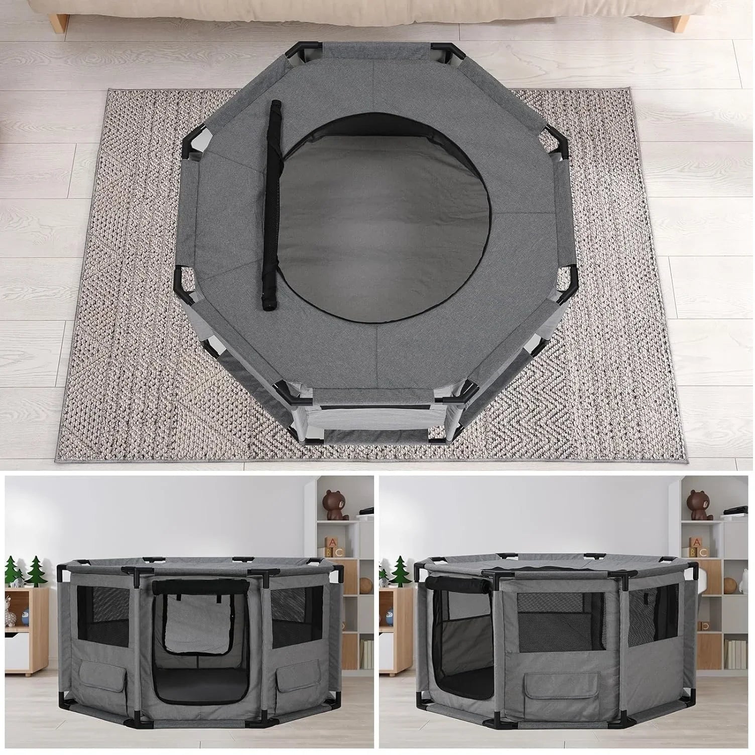 Portable Dog Playpen – Indoor/Outdoor Water-Resistant Pet Exercise Cage, Crate & Kennel for Dogs, Cats & Small Animals