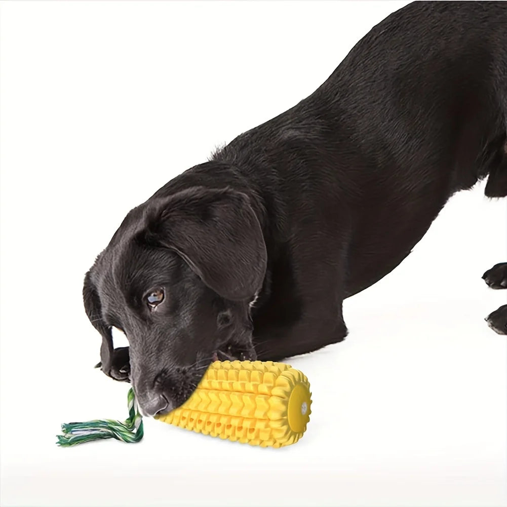 Corn Dog Chew Toys – Toothbrush Style for Aggressive Chewers, Teeth Cleaning & Interactive Play (Medium/Large Breeds)
