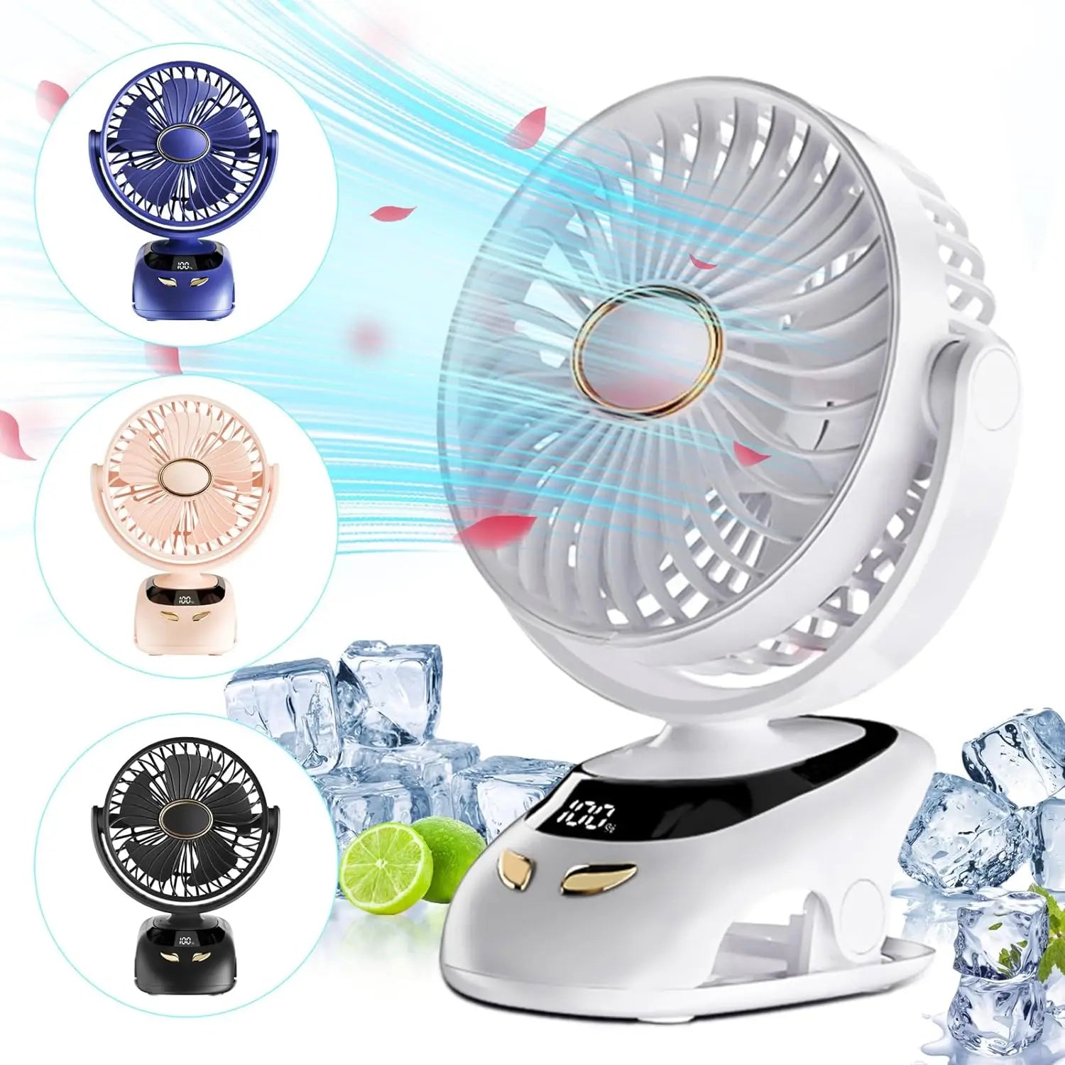 Portable USB Personal Fan for Home, Office, Travel, Bed, Stroller, Camping & Golf Cart