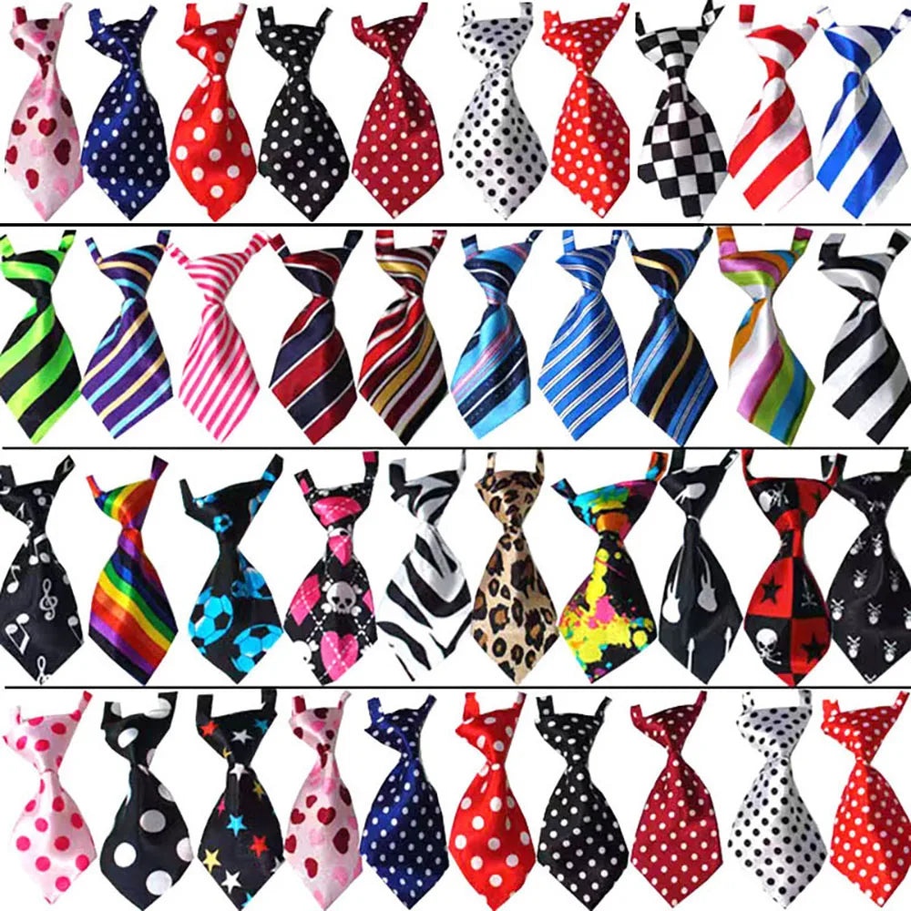 Pet Bow Tie Set 🎀 25/50/100pcs Adjustable Dog & Cat Grooming Accessories