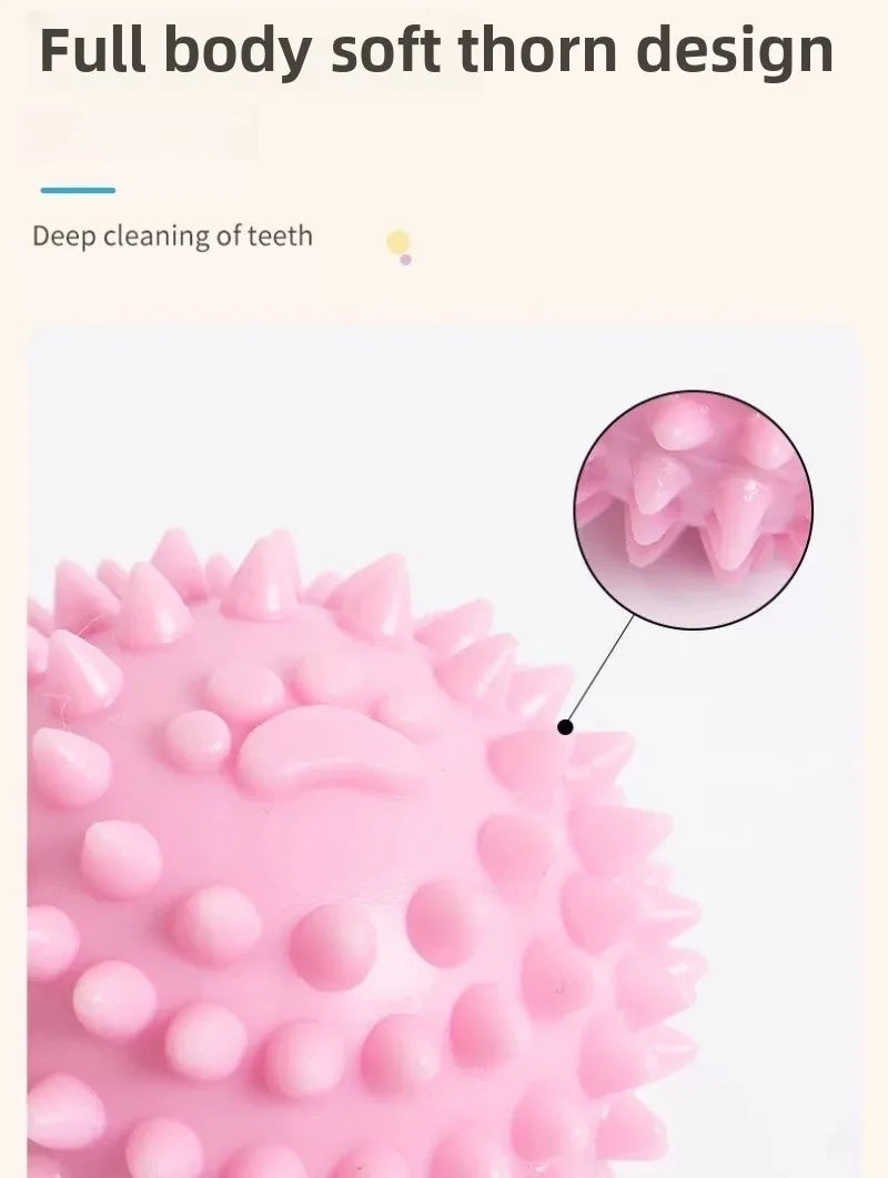 Rubber Chew Ball – Interactive Tooth Cleaning Toy for Dogs & Cats