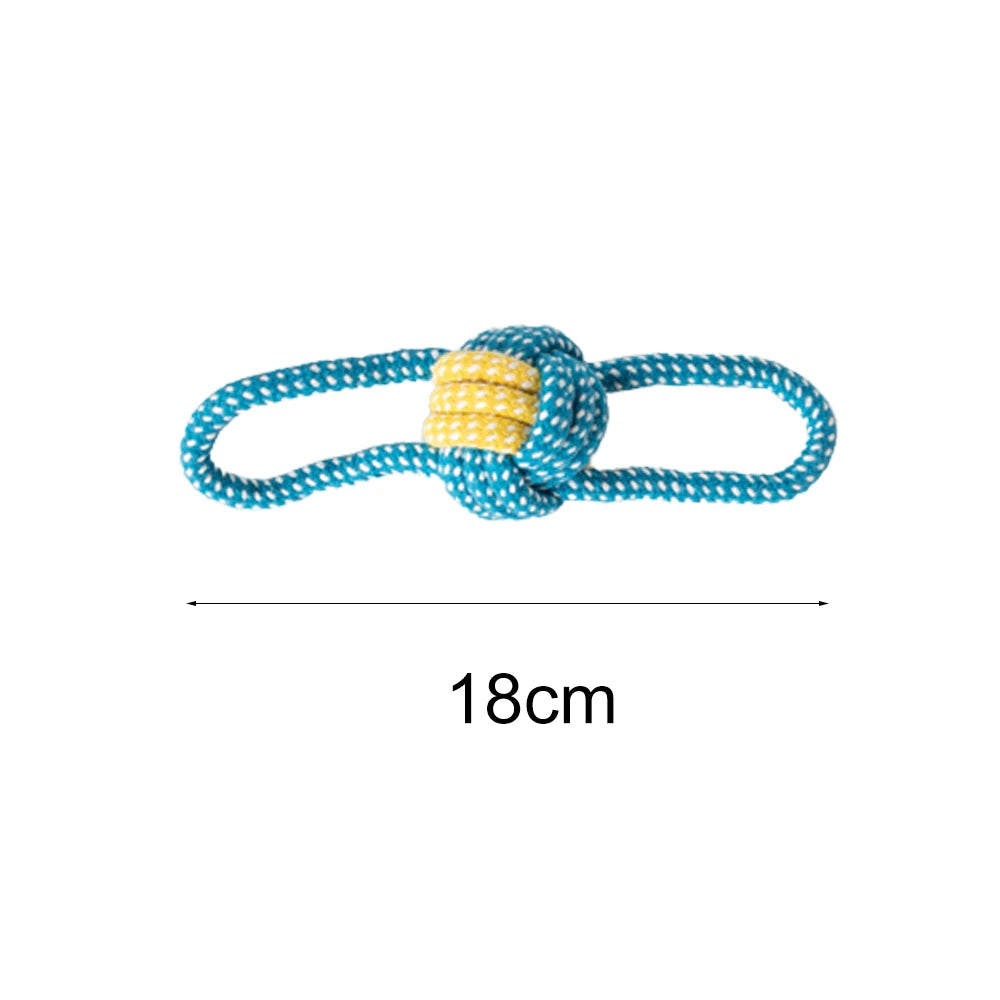 Rope Ball Dog Toy – Durable Cotton Chew & Tooth Cleaning 🐾⚽