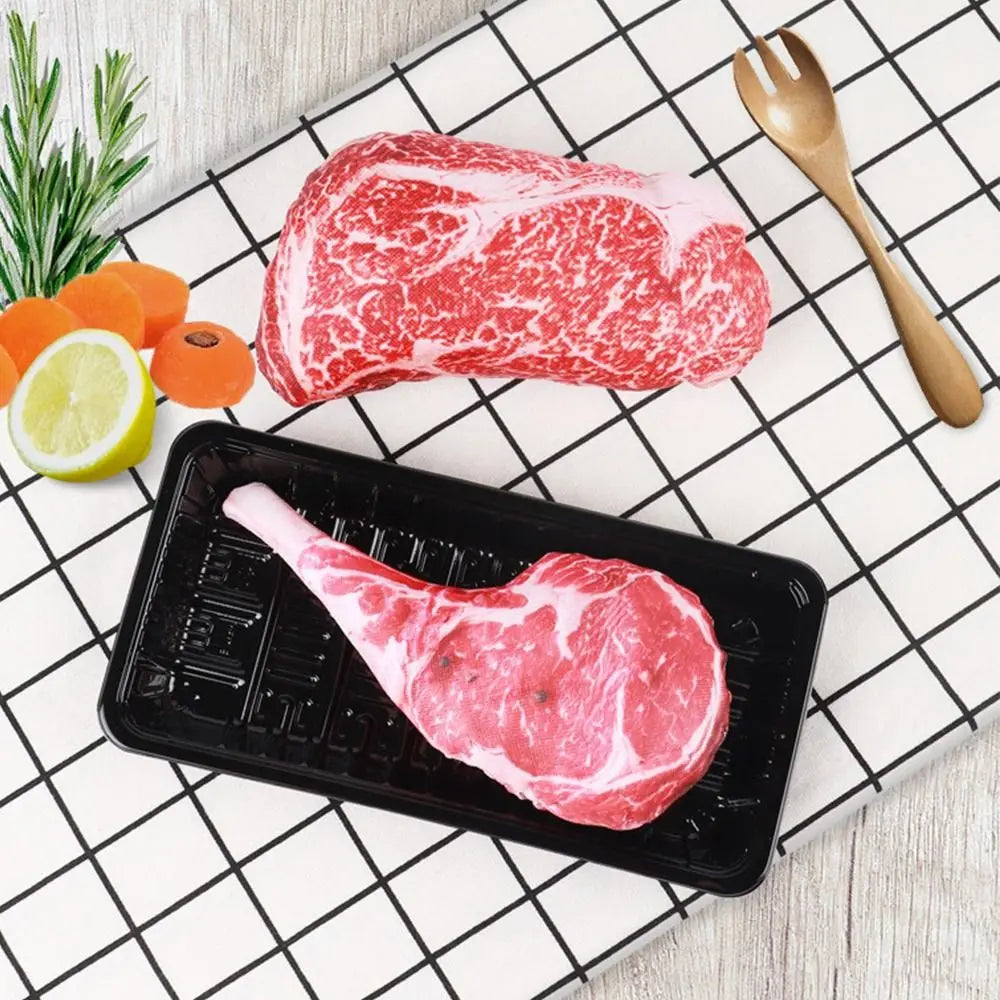 Squeaky Steak & Bone Dog Toy – Bite-Resistant Chew & Training Toy 🍖🐾