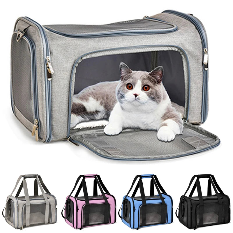 Portable Soft-Sided Pet Carrier Bag – Airline Approved Dog & Cat Travel Backpack for Outgoing Trips