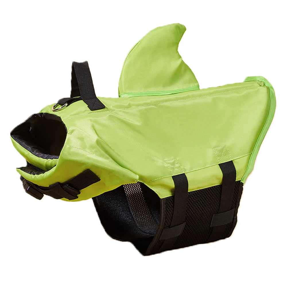 🦈 Shark Dog Life Jacket – Buoyant Safety Swim Vest with Handle for Small to Large Dogs