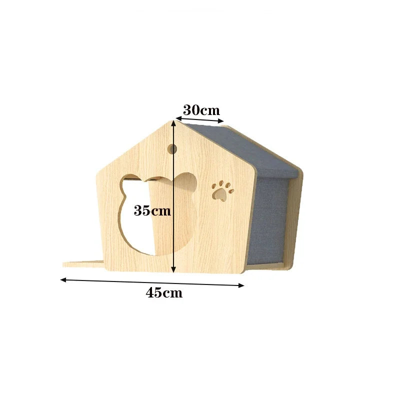 🐾 Wooden Wall Climbing Set for Cats – DIY Modular Cat Tower & Training System