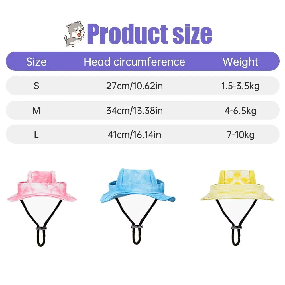 Adjustable Pet Baseball Cap with Ear Holes – Summer Sun Hat for Small & Medium Dogs and Cats
