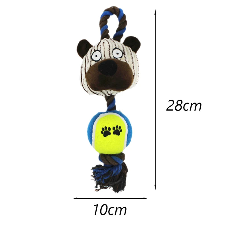 Animal Plush Squeaky Dog Toy – Cute Chew for Small Dogs 🐾🧸