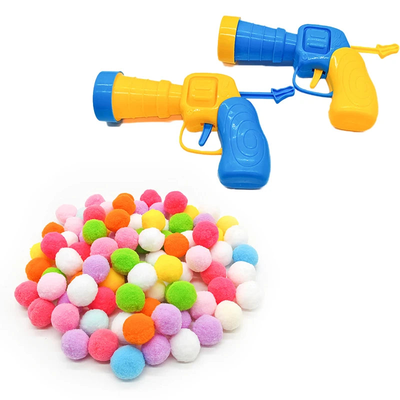 🎯 Cat Plush Ball Shooting Gun – Mini Silent Launcher Toy for Interactive Play & Stress Relief