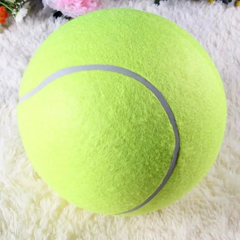 Giant Inflatable Tennis Ball for Dogs – 7"/9.5" Training Toy with Air Pump