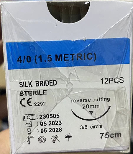 12pcs Absorbable Suture Thread with Needle – Veterinary PGA 75CM for Pet Surgery & Training (2/0 3/0 4/0 5/0)