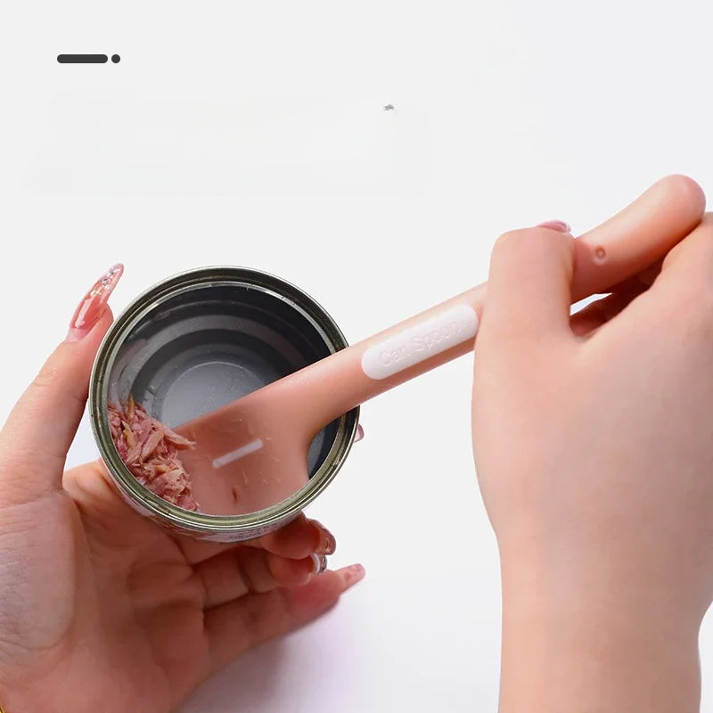 🥄 Multi-Functional Cat & Dog Canning Spoon – Lid Opener + Long-Handled Wet Food Scoop