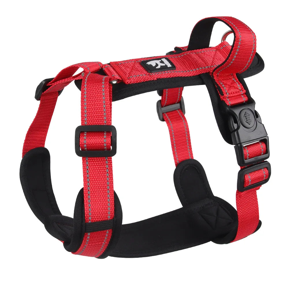 🐶 Reflective Dog Harness with Handle – Adjustable Vest for Easy Control
