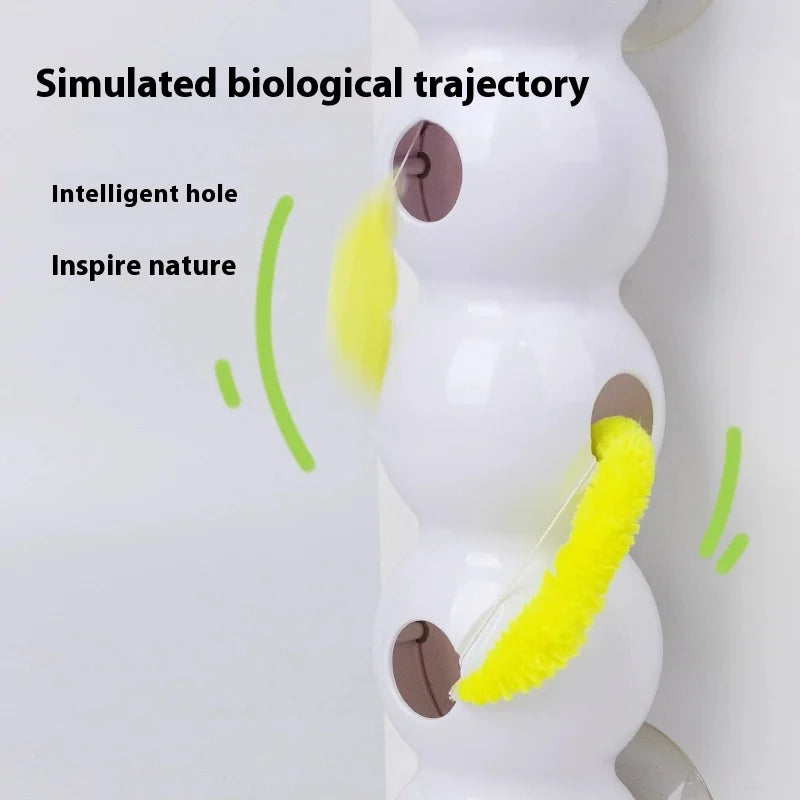🐛 Intelligent Interactive Cat Toy – Auto Pop-Up Earthworm with Tail & Motion Activation