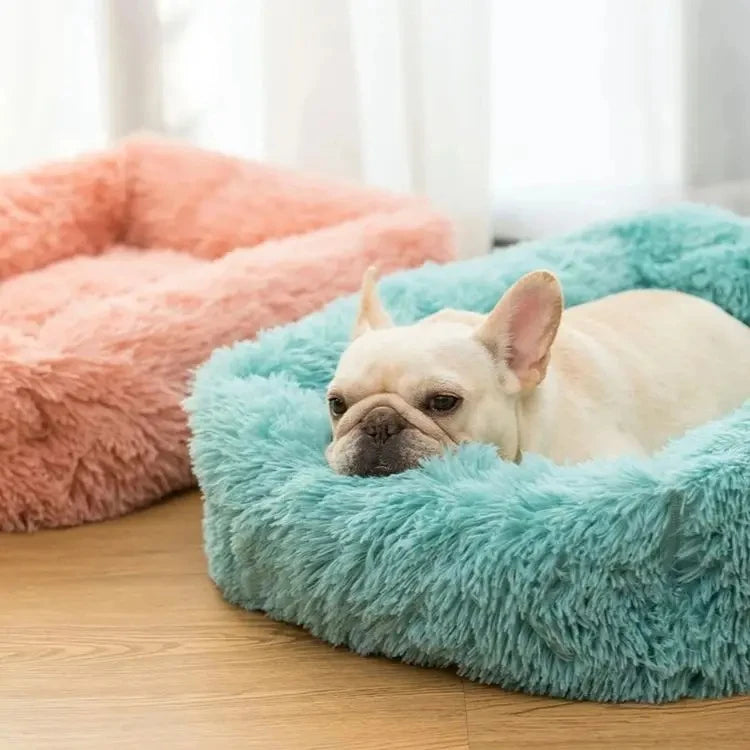 Winter Plush Rectangle Dog Bed – Warm Pet Sofa Mat for Small, Medium & Large Dogs & Cats