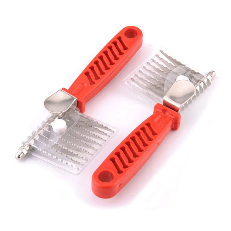 Open-Knot Dematting Comb & Razor Rake – Gentle Grooming Tool to Remove Knots, Mats & Tangles for Dogs & Cats