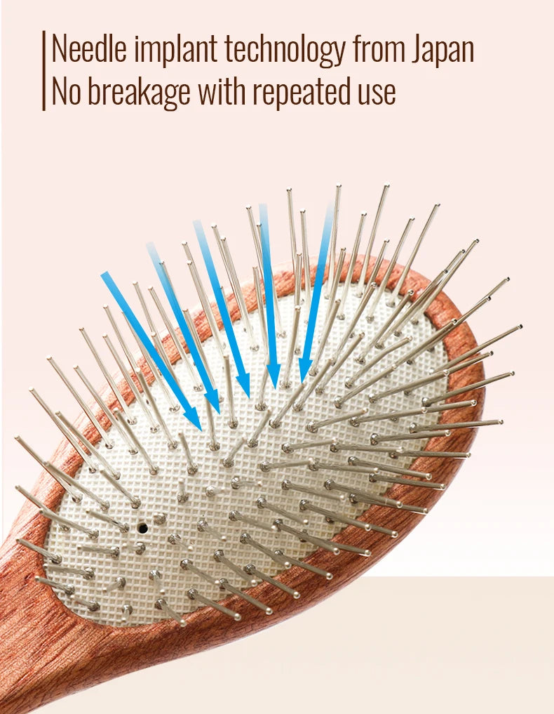 Fenice Wooden Handle Pet Comb – Professional Dog & Cat Grooming Hair Remover Brush