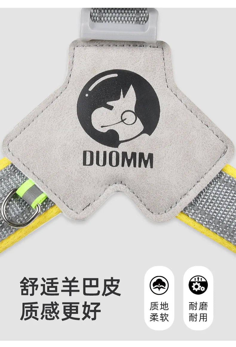 🐶 Adjustable Reflective Mesh Dog Harness – Pet Vest for Small & Large Dogs and Cats