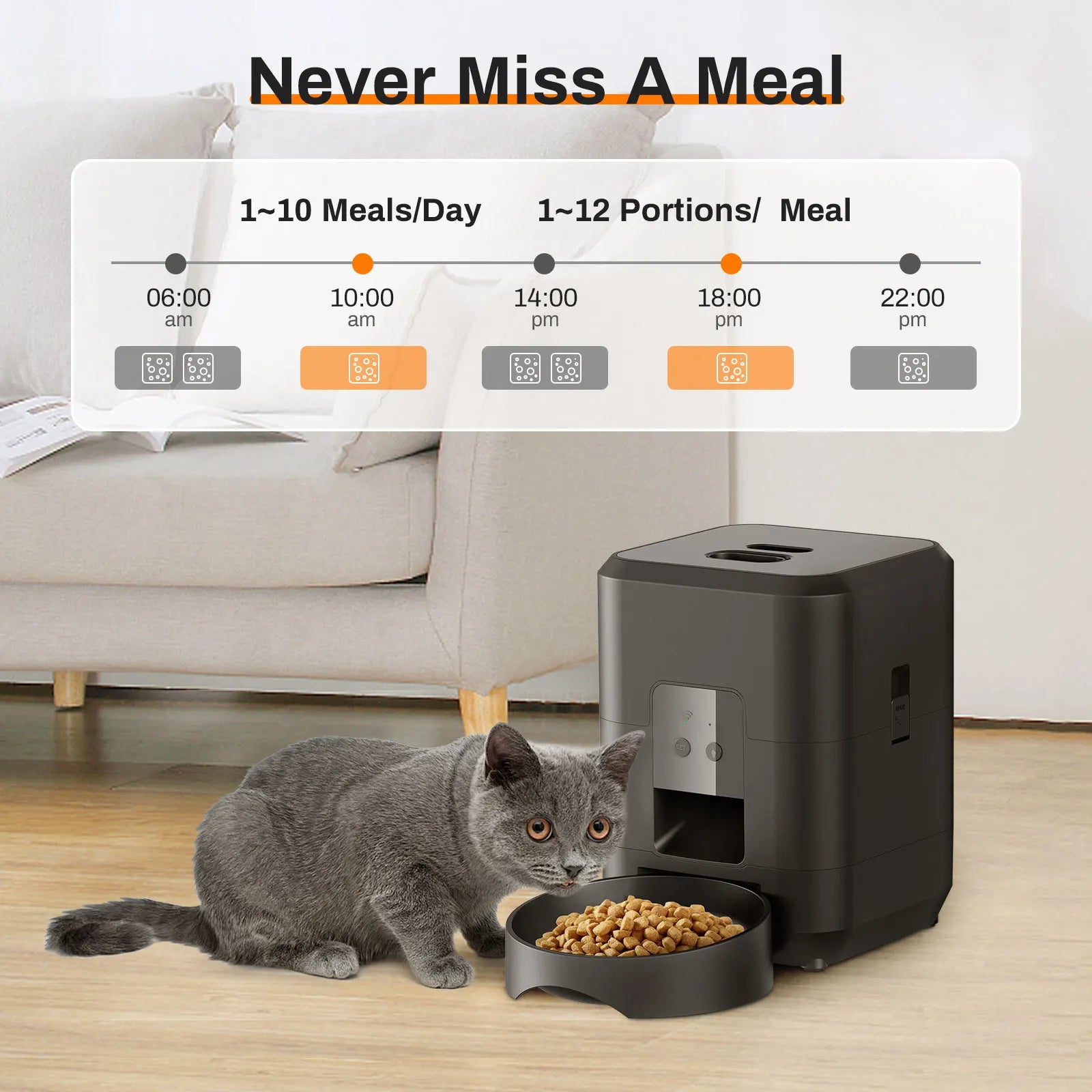 Smart Automatic Pet Feeder – Timed & Slow Feed for Cats & Dogs 🐾⏱️