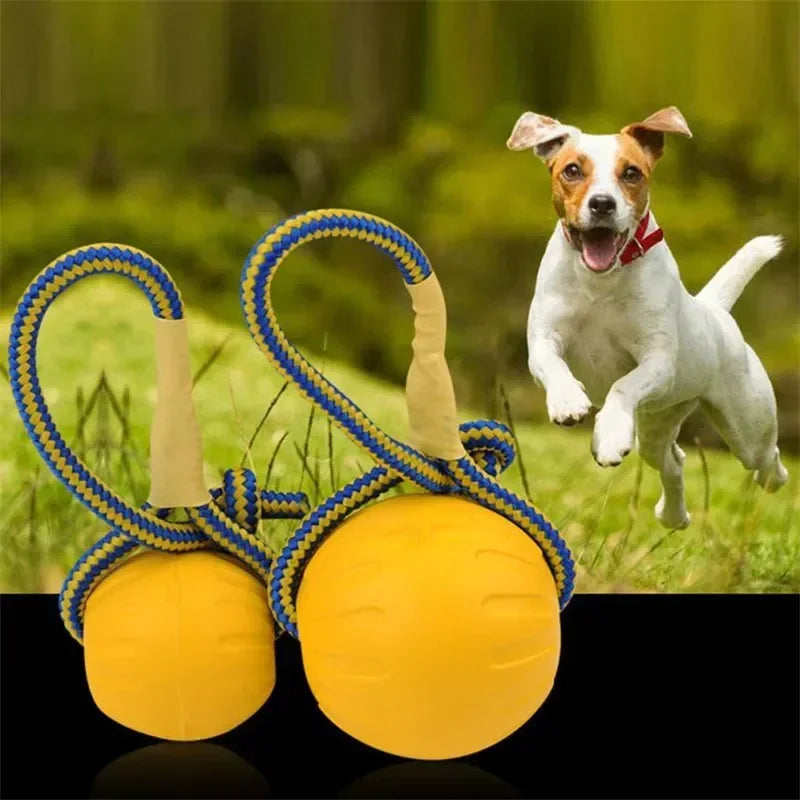Indestructible Chew Ring Toy – Bite-Resistant Rope Ball for Dogs