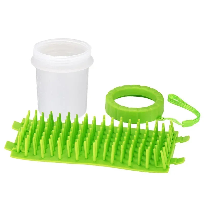 Portable Pet Foot Washing Cup – Automatic Dog & Cat Paw Cleaner with Soft Silicone Brush