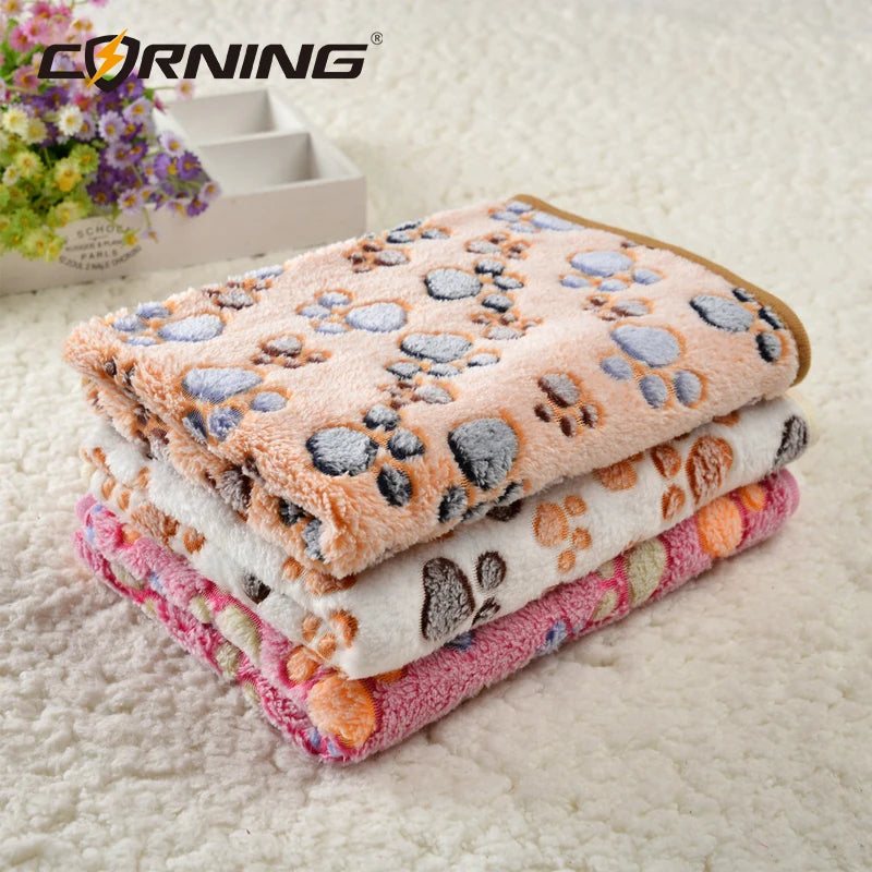 Soft Fluffy Cartoon Pet Blanket – Cozy Fleece Mat for Cats & Dogs, Warm & Washable