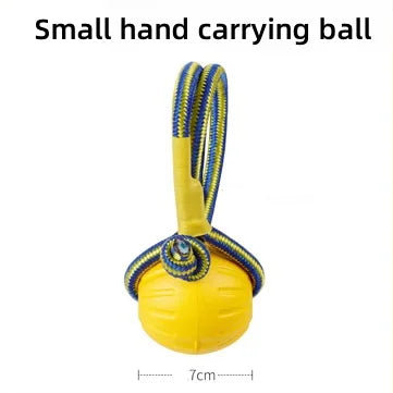 EVA Floating Pet Toy Ball – Bite-Resistant Dog Training Ball with Rope for Teething & Play