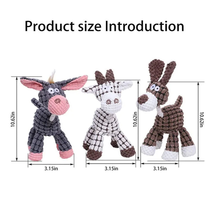 Plush Donkey Squeaky Dog Toy – Durable Chew & Training 🐾🧸