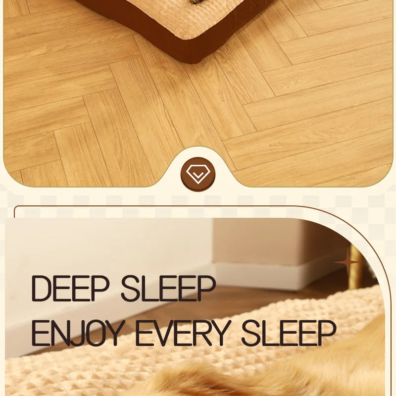 HOOPET Warm Dog Sleeping Bed – Soft Fleece Detachable Blanket Cushion for Small, Medium & Large Dogs