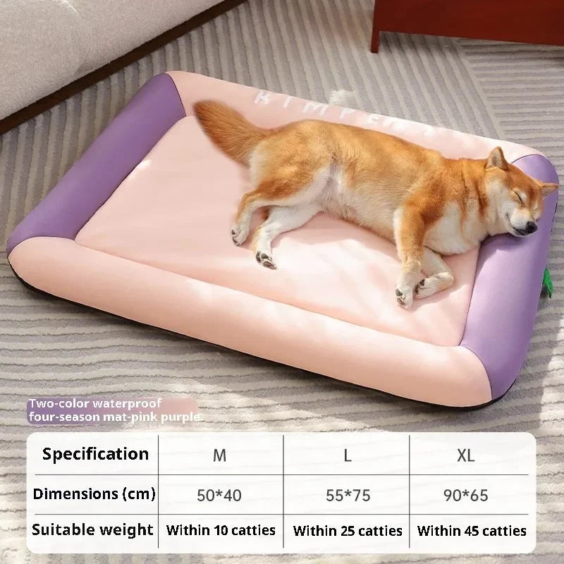 Summer Cooling Pet Bed – Breathable Blanket Cushion for Small & Medium Dogs and Cats